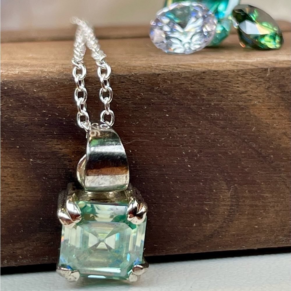 "ON HOLD" (For a wonderful Returning Client) 2.7ct Blue Ice‼️Diamond Pendant 925 - Picture 8 of 8